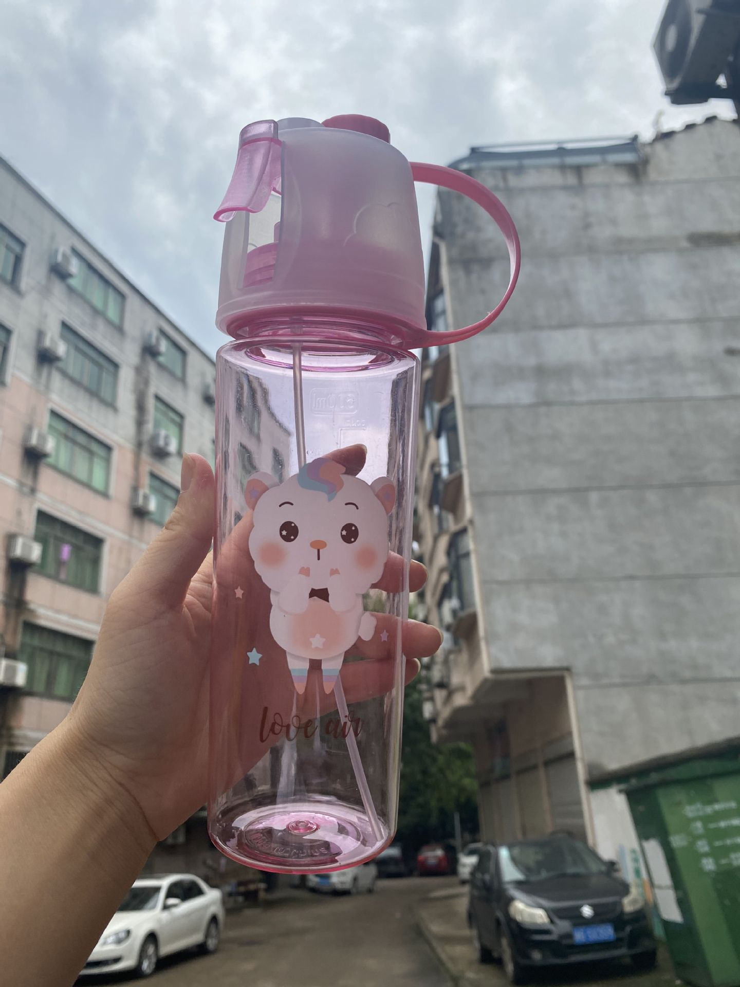 New Spray Cup Children's Straw Household Cup outside Portable Sports Cup Gift Plastic Cup Factory Wholesale New Spray Cup Children's Straw Household Cup outside Portable Sports Cup Gift Plastic Cup Factory Wholesale