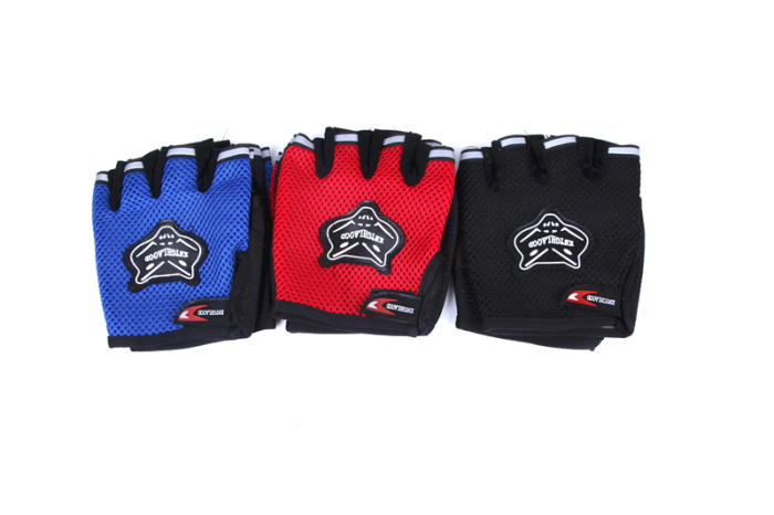 Mesh breathable anti-skid fox head pattern half-finger gloves durable unisex half-finger gloves Mesh breathable anti-skid fox head pattern half-finger gloves durable unisex half-finger gloves