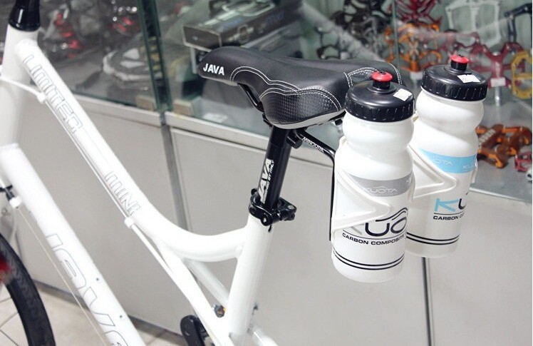MTB Bike Bicycle Cycling Double Dual Water Bottle Cages Tires Holder Shelf