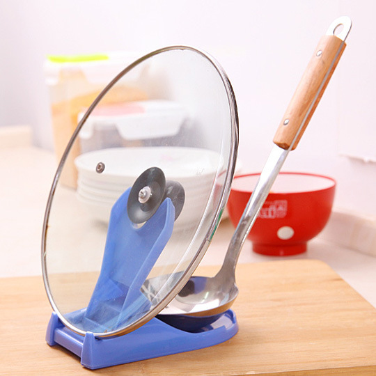 A2-38 kitchen multi-functional folding pot cover rack spoon shovel shelving rack