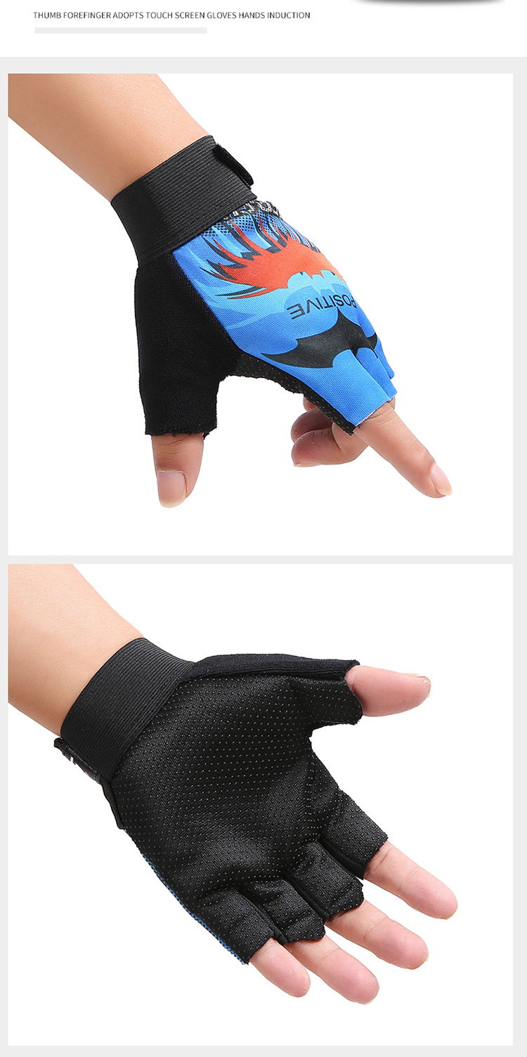 Manufacturer Direct Wholesale Bat Cycling Fishing Half-Finger Fitness Gloves Breathable Comfortable and Non-Slip Wear-Resistant and Sweat-Wiping Four Seasons Manufacturer Direct Wholesale Bat Cycling Fishing Half-Finger Fitness Gloves Breathable Comfortable and Non-Slip Wear-Resistant and Sweat-Wiping Four Seasons