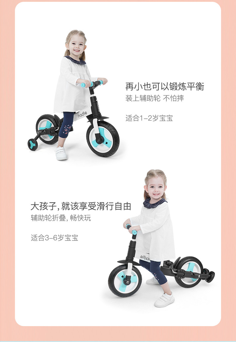 Natto Baby Carriage Balance Car Bicycle Five-in-One Baby Age Scooter Scooter Baby Tricycle