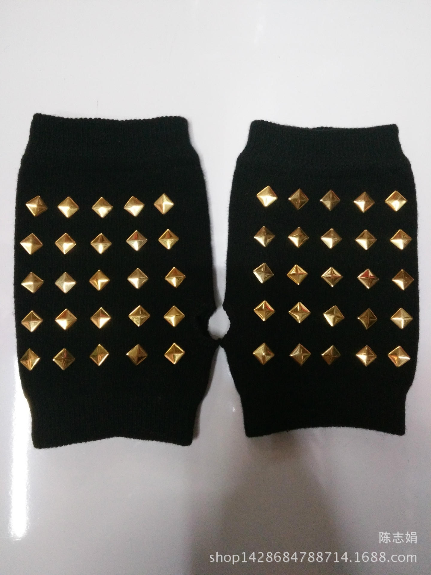 2018 new cool water drill rivet student open-finger sailor dance gloves five-coded star half-finger knitted gloves 2018 new cool water drill rivet student open-finger sailor dance gloves five-coded star half-finger knitted gloves