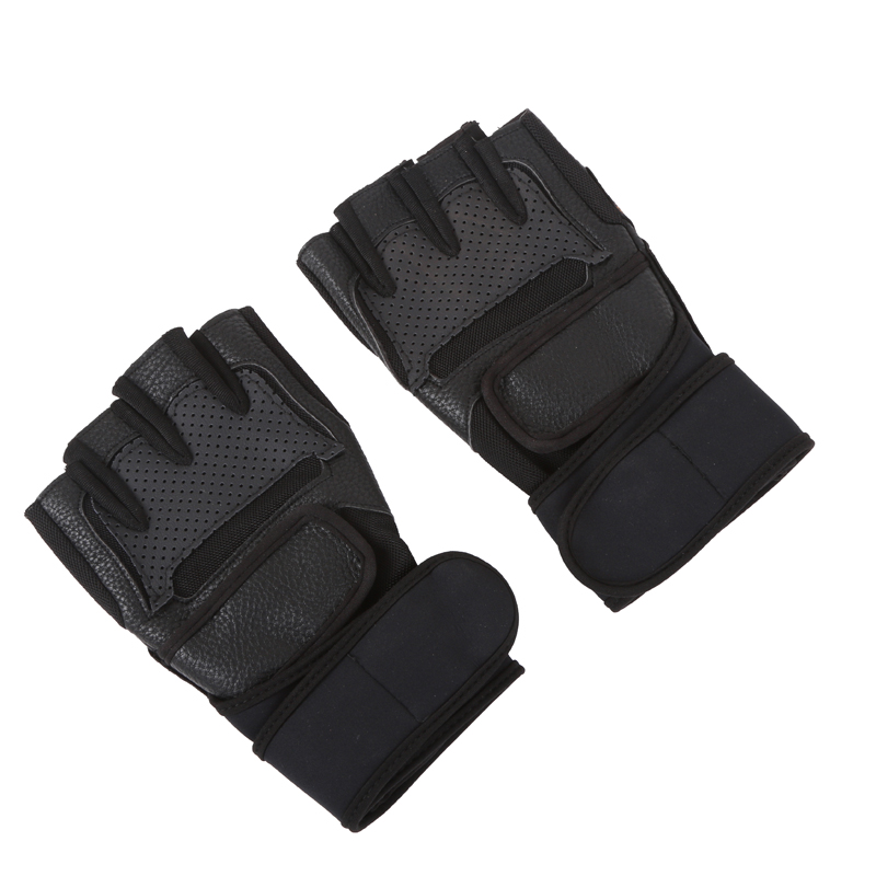 Micro fiber leather sport riding half-finger gloves