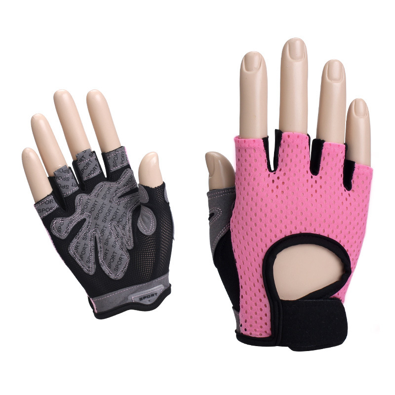 Half-Finger Fitness Gloves Women&#039;s Training Gym Dumbbell Yoga Non-Slip Sports Riding Butterfly Mesh Breathable Thin