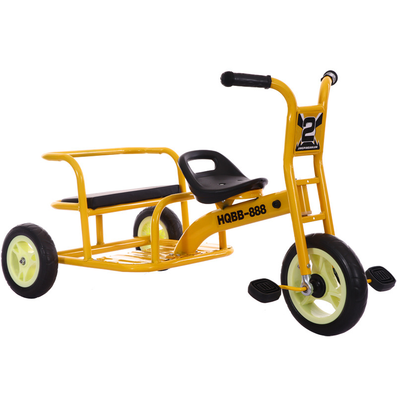 Kindergarten Tricycle Bicycle 2-8 Years Old Boys and Girls Game Preschool Toys Double Tricycle with Rear Seat