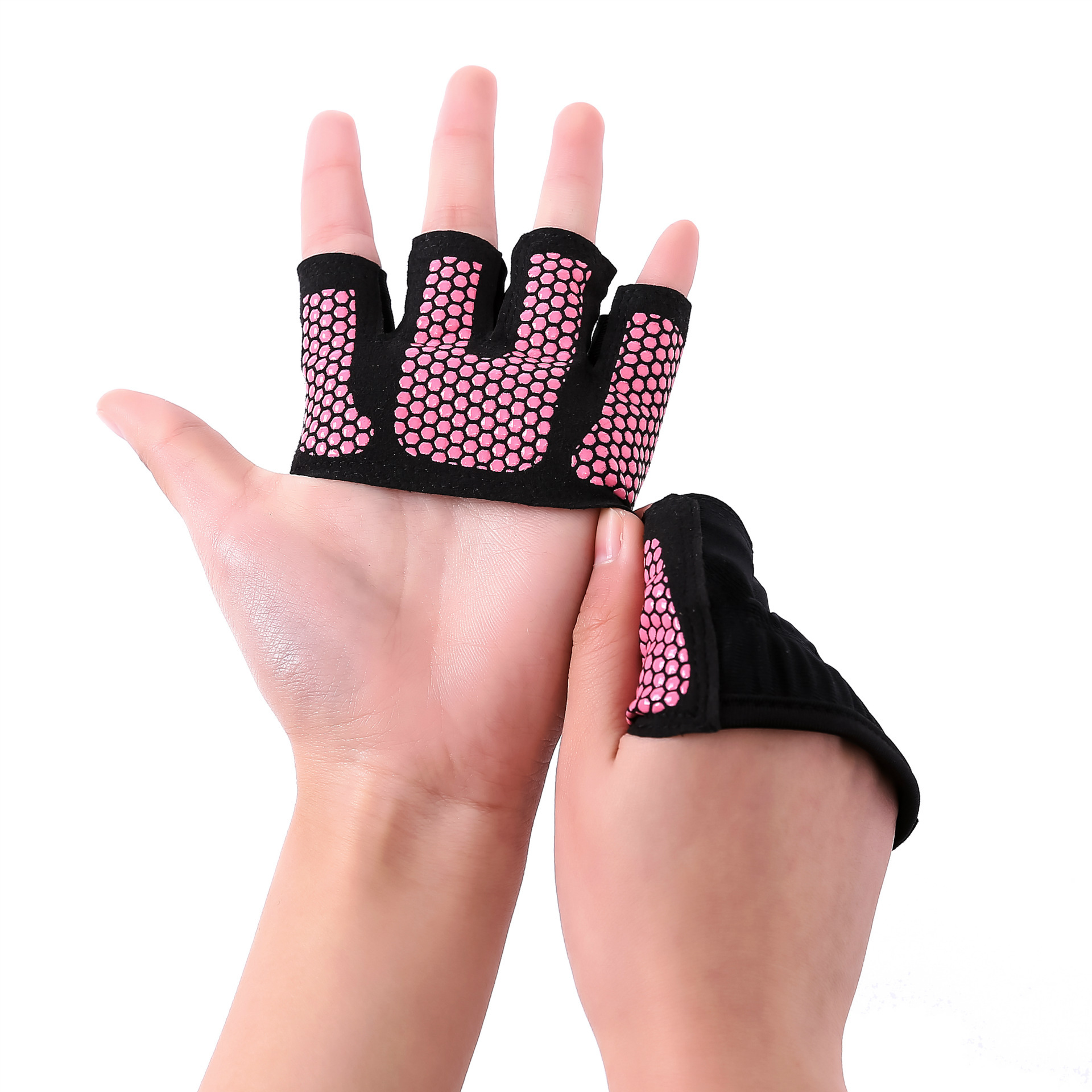 Half-Finger Fitness Gloves Anti-Slip Barbell Sports Gloves Unisex Weight Lifting Gloves Yoga Four Finger Gloves