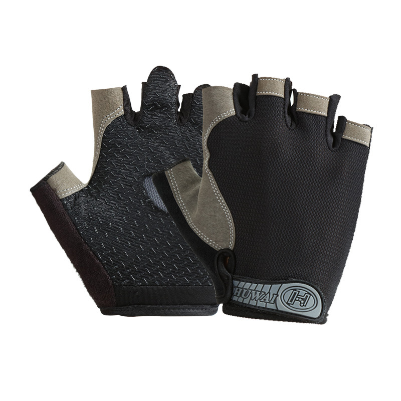 A1q006 Fitness Gloves Sports Outdoor Bicycle Half-Finger Riding Gloves Sun Protection for Men and Women Breathable Non-Slip Hair Generation
