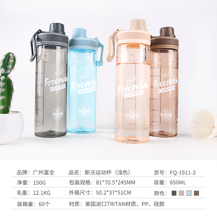 Guangzhou fuquan si wo sports cup students simple sealed portable American tritan water cup Guangzhou fuquan si wo sports cup students simple sealed portable American tritan water cup