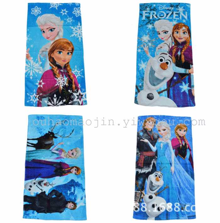 Cotton printing 60*120 cartoon beach towel towel frozen Disney pattern Cotton printing 60*120 cartoon beach towel towel frozen Disney pattern