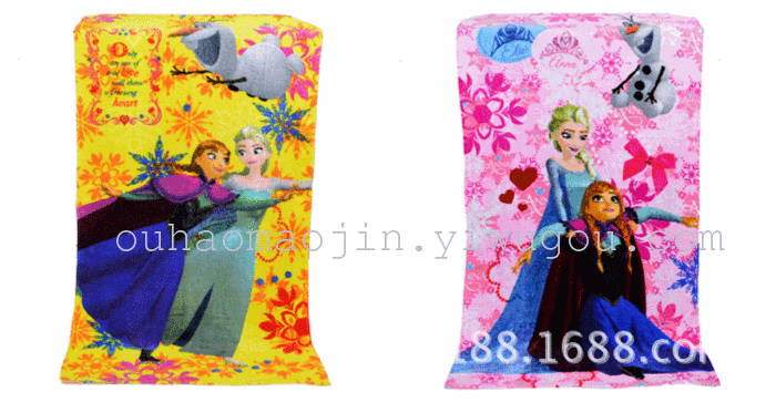 Cotton printing 60*120 cartoon beach towel towel frozen Disney pattern Cotton printing 60*120 cartoon beach towel towel frozen Disney pattern