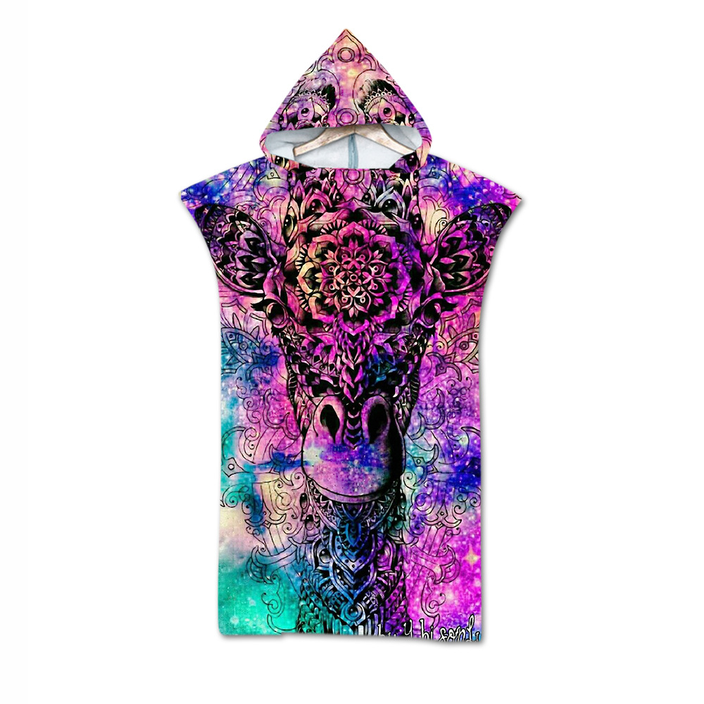 Factory Direct Sales Adult Bath Towel Beach Towel Cape Cloak Geometric Printing Hooded Bath Towel Wholesale Graphic Customization Factory Direct Sales Adult Bath Towel Beach Towel Cape Cloak Geometric Printing Hooded Bath Towel Wholesale Graphic Customization