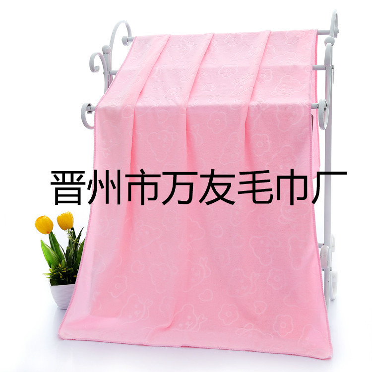 Factory Wholesale 140*70 Fiber Bear Embossed Cartoon Stall Bath Towel Beach Towel Gift