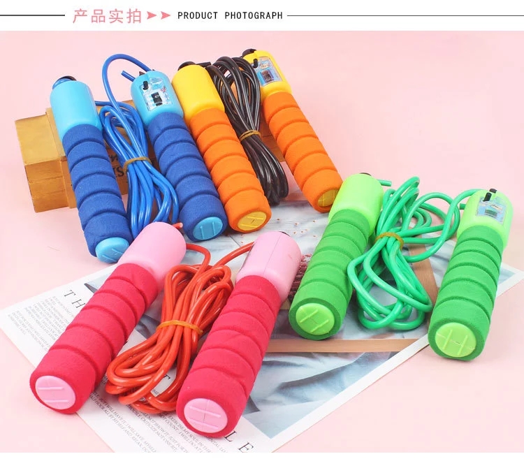 Sponge Skipping Rope with Counter Figure Skipping Rope Student Senior High School Entrance Examination Fitness Skipping Rope Fitness Skipping Rope Aerobic Exercise Hot Sale