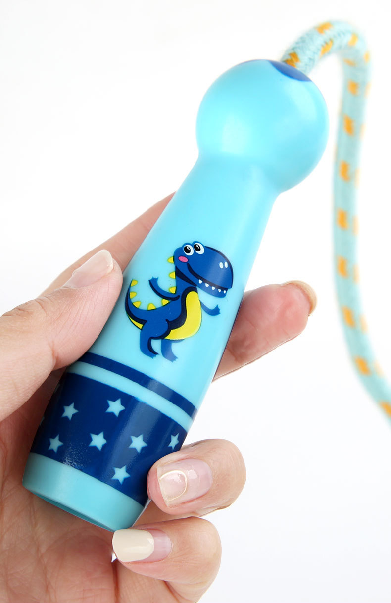 Rope Skipping Toys Children's Wooden Primary School Sports Kindergarten Beginner Boys and Girls Rope Skipping Wooden Handle Cotton String