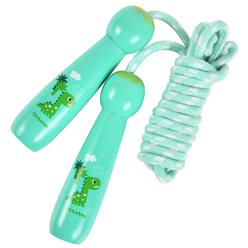 Skipping Rope Children&#039;s High School Entrance Examination Counting Special Primary School Student Wooden Adjustable Kindergarten Beginner Skipping Rope Sports Fitness
