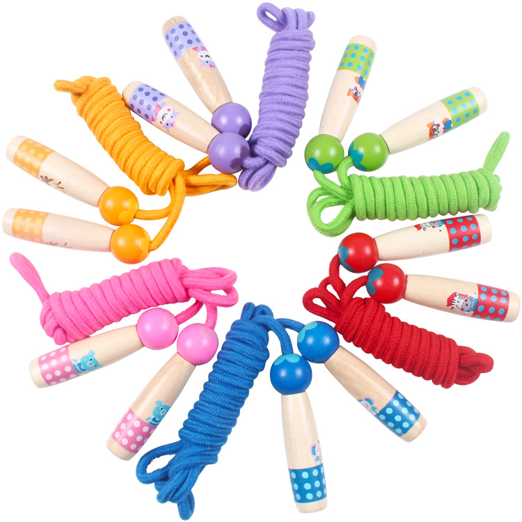 Xiaohouniao wooden skipping rope children primary school student adult single skipping rope kindergarten beginner adjustable 3 m