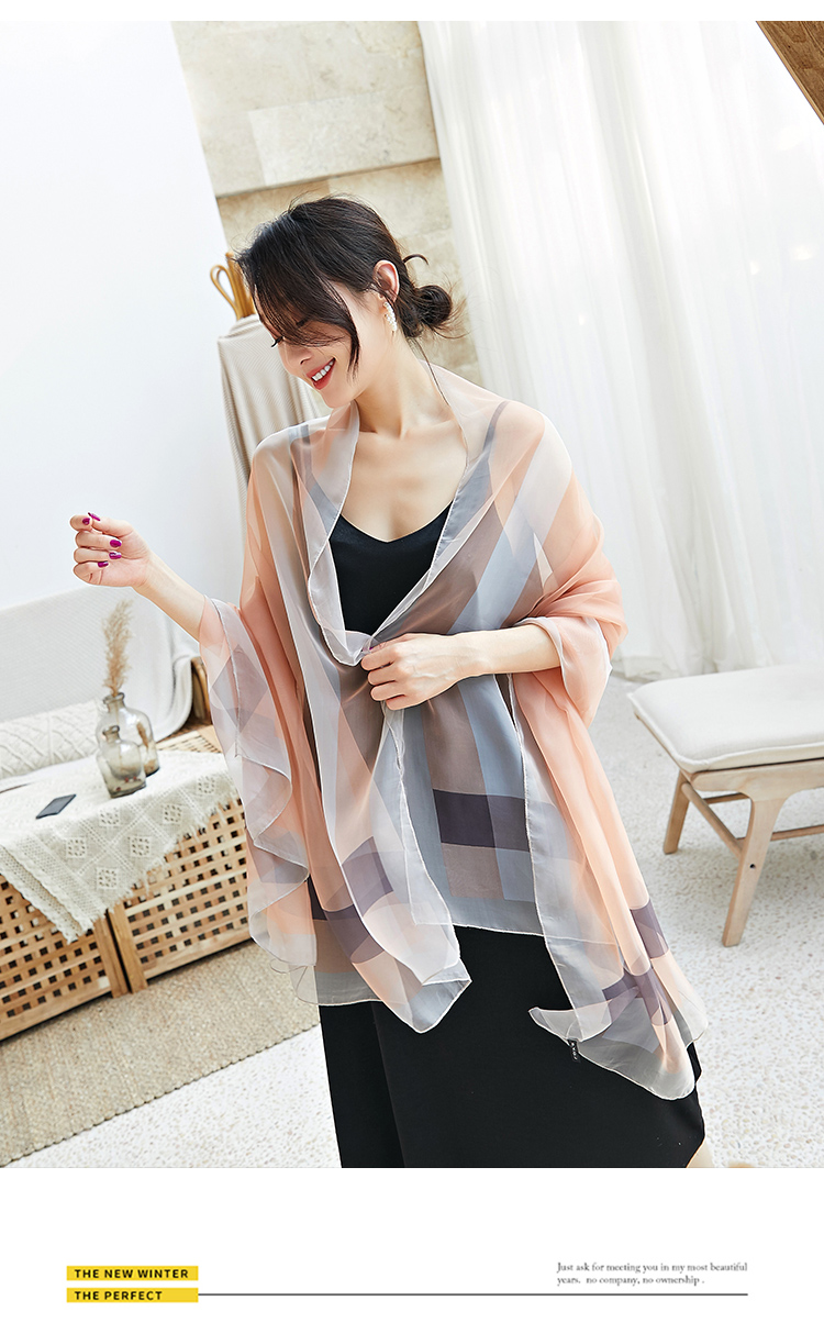 summer new Korean version of gauze scarf with scarf gradient long beach towel sunscreen scarf shawl dual-use women summer new Korean version of gauze scarf with scarf gradient long beach towel sunscreen scarf shawl dual-use women