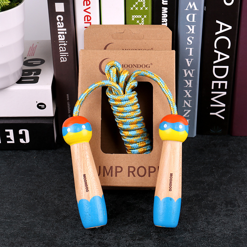2.5 M Wooden Skipping Rope Children&#039;s Toys Primary School Student Sports Examination Exclusive Beginner Girl&#039;s and Boy&#039;s Skipping Rope Kindergarten