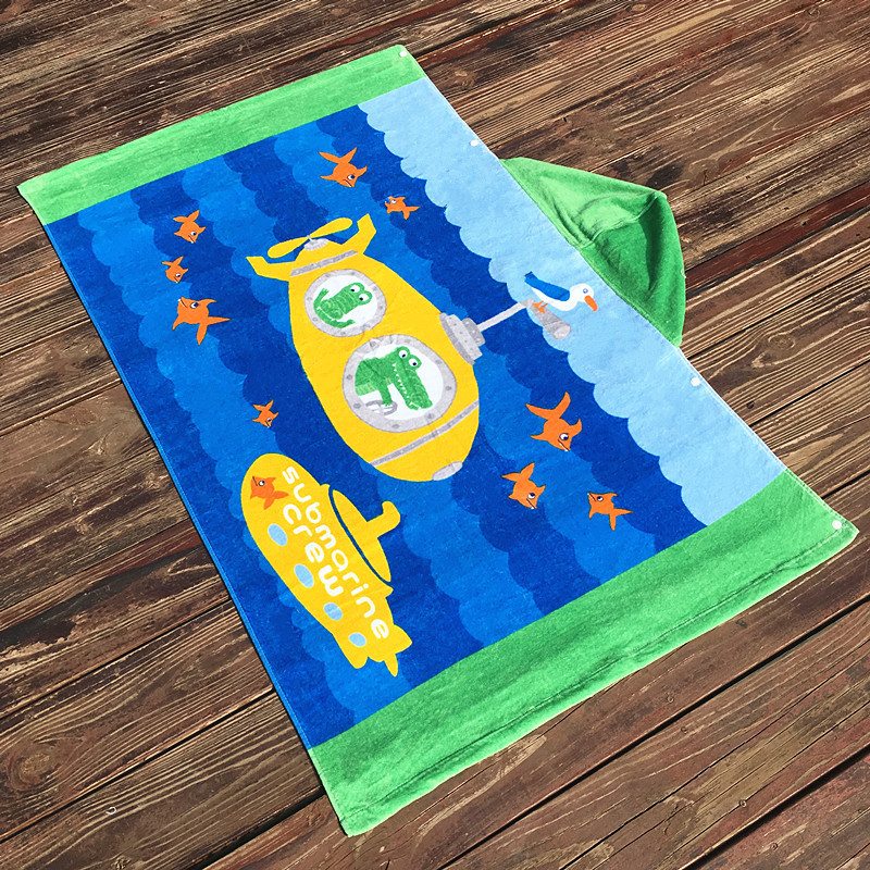 Amazon Beach Towel European and American Style Formaldehyde-Free Children Can Wear Pure Cotton Hooded Bath Towel Cloak Lengthened 76cm Amazon Beach Towel European and American Style Formaldehyde-Free Children Can Wear Pure Cotton Hooded Bath Towel Cloak Lengthened 76cm
