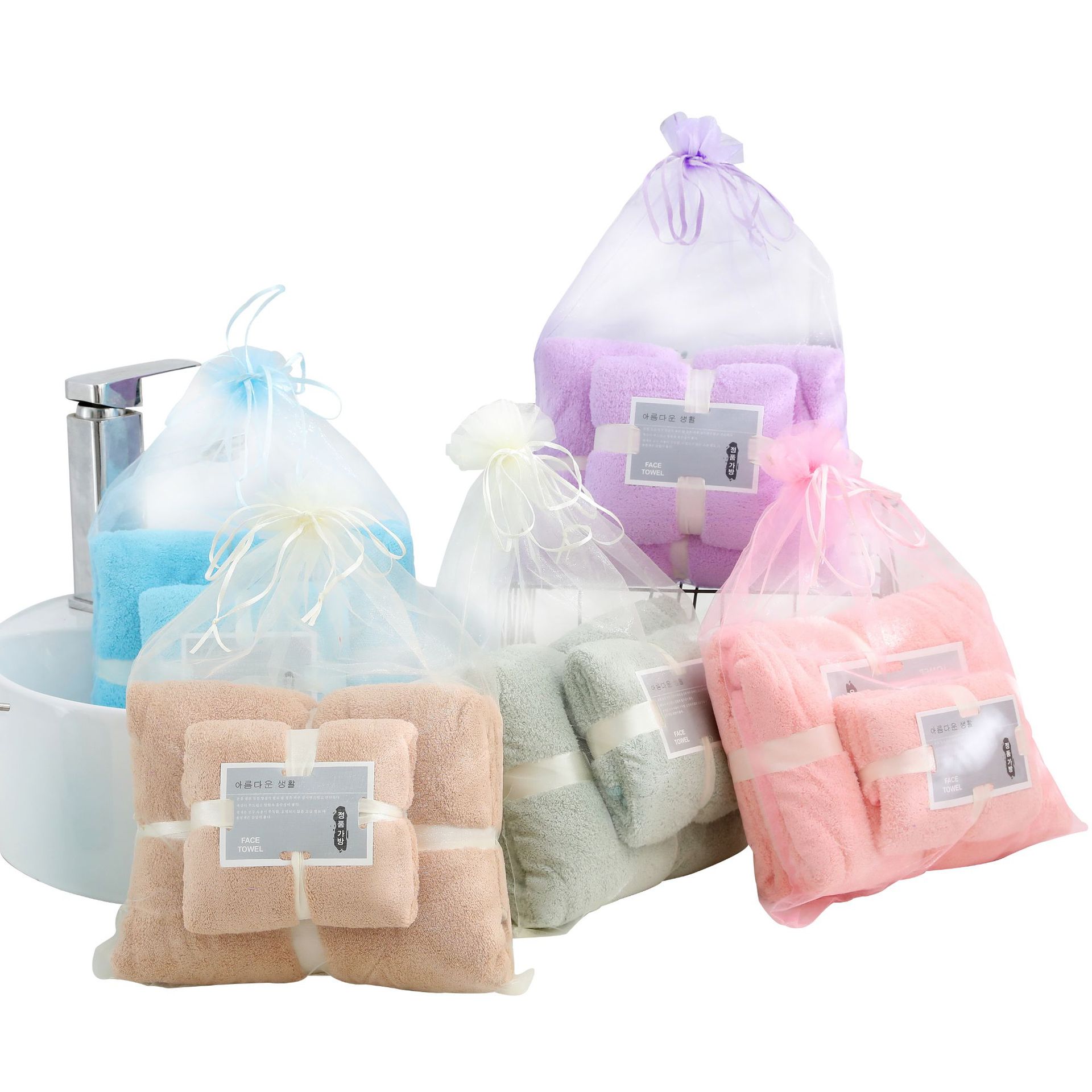 Coral Fleece Bath Towel Set Absorbent Thickening plus Size Beach Towel Custom Quick-Drying Beauty Salon Coral Fleece Bath Towel Set