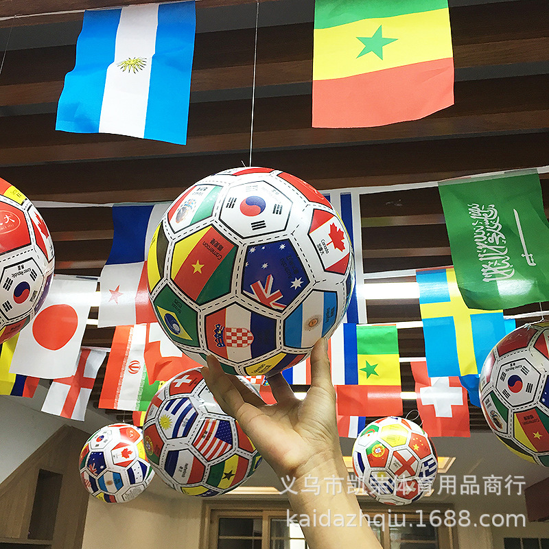 Russia 2018 top 32 World Cup flag ball World Cup flag ball 5 football fans supplies bar decoration