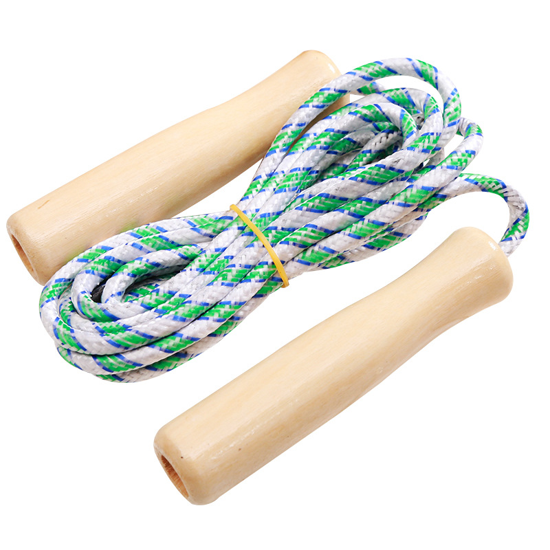 Wooden Handle Adult and Children Competition Skipping Rope Sports Fitness Skipping Rope Braided Rope Children Student