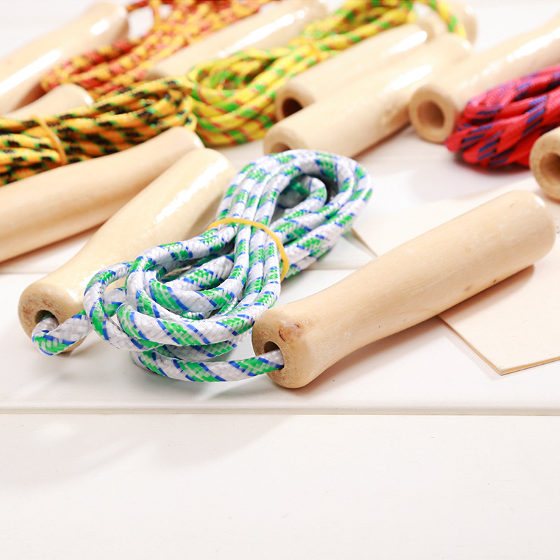 Wooden Handle Adult and Children Competition Skipping Rope Sports Fitness Skipping Rope Braided Rope Children Student