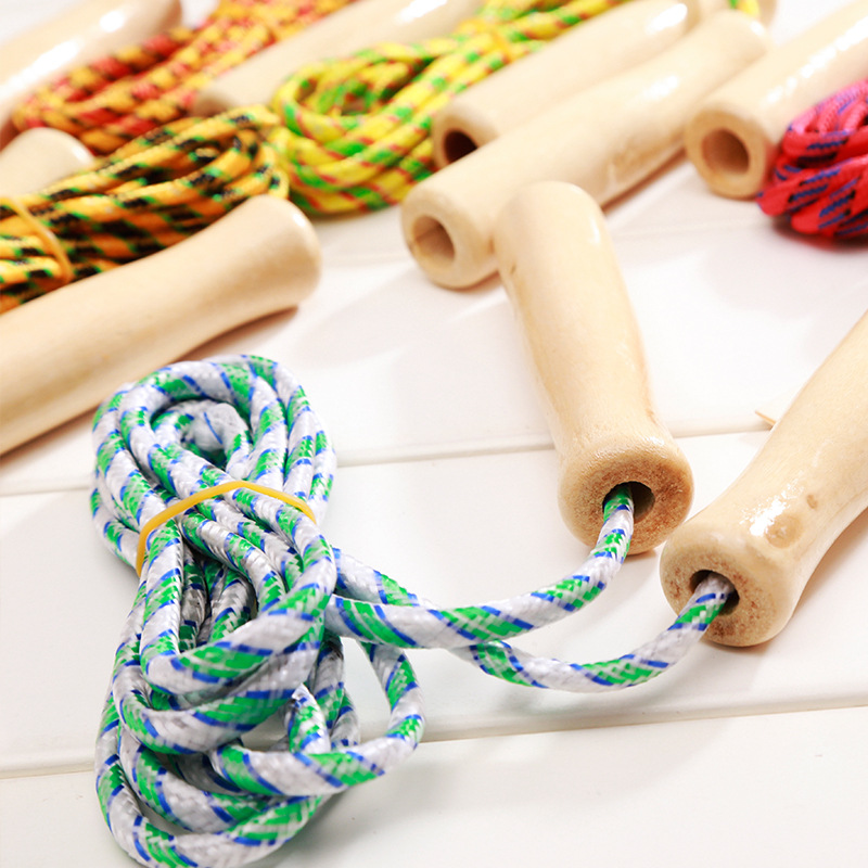 Wooden Handle Adult and Children Competition Skipping Rope Sports Fitness Skipping Rope Braided Rope Children Student