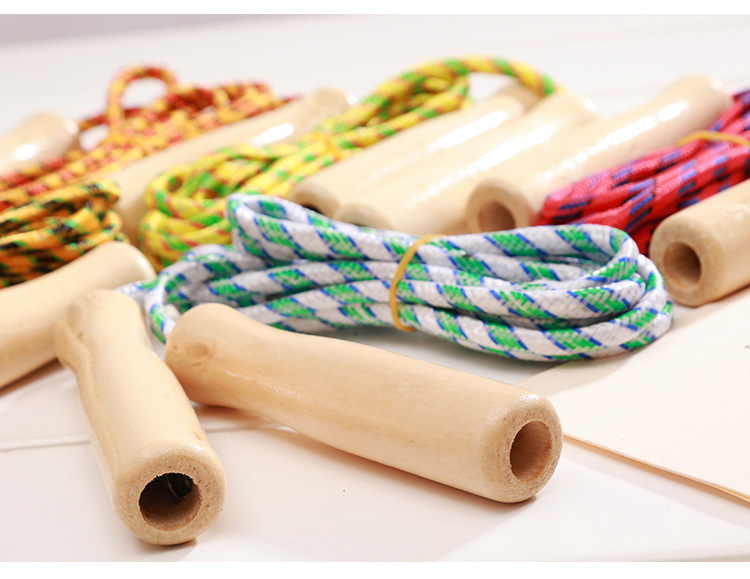 Wooden Handle Adult and Children Competition Skipping Rope Sports Fitness Skipping Rope Braided Rope Children Student