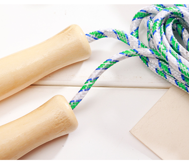 Wooden Handle Adult and Children Competition Skipping Rope Sports Fitness Skipping Rope Braided Rope Children Student