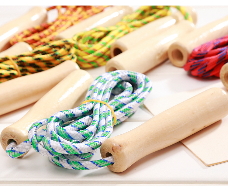 Wooden Handle Adult and Children Competition Skipping Rope Sports Fitness Skipping Rope Braided Rope Children Student
