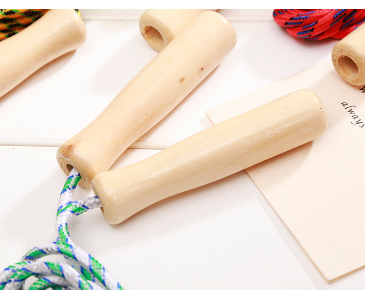 Wooden Handle Adult and Children Competition Skipping Rope Sports Fitness Skipping Rope Braided Rope Children Student