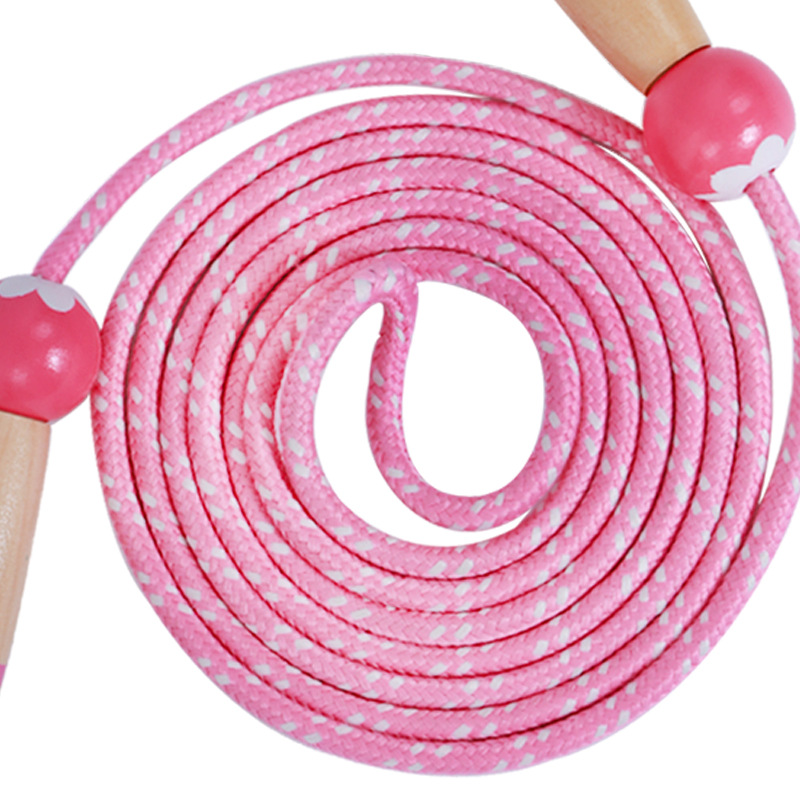 Wooden Children&#039;s Cartoon Rope Skipping Adjustable Kindergarten Student Only Kids&#039; Fitness Equipment Sports Goods Direct Sales
