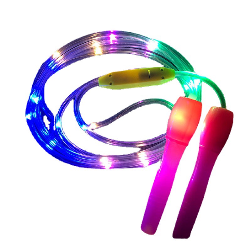New Children&#039;s Jumping Rope Colorful Flash Skipping Rope Sports Health Fitness Night Market Stall Electronic LED Luminous Skipping Rope