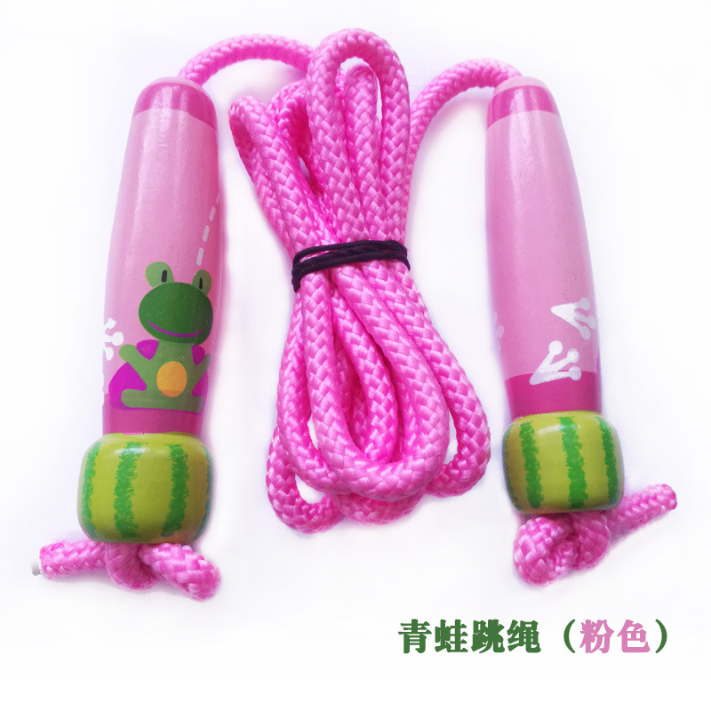 Cartoon Children's Wooden Skipping Rope Adjustable Length Primary School Kindergarten Competition Adult's Skipping Rope Stall. 16