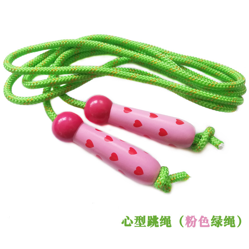 Cartoon Children's Wooden Skipping Rope Adjustable Length Primary School Kindergarten Competition Adult's Skipping Rope Stall. 16