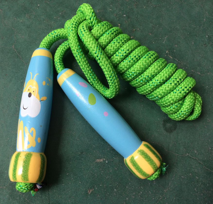 Cartoon Children's Wooden Skipping Rope Adjustable Length Primary School Kindergarten Competition Adult's Skipping Rope Stall. 16