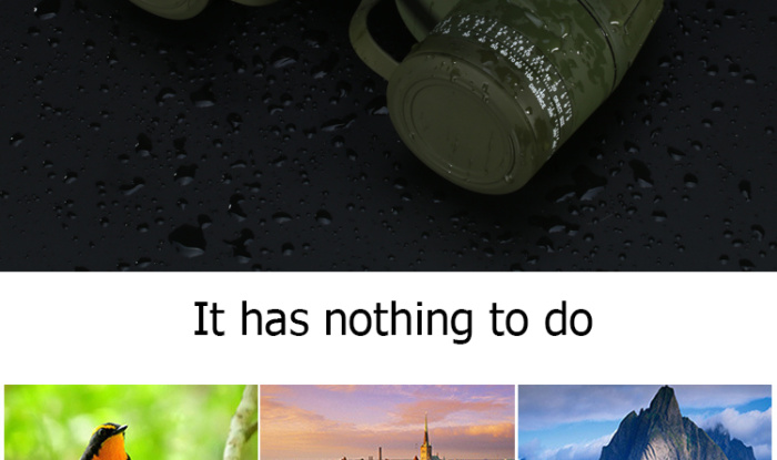 10X50 Waterproof  Military Optics Binocular Telescope  with Compass for Hunting Camping Hiking