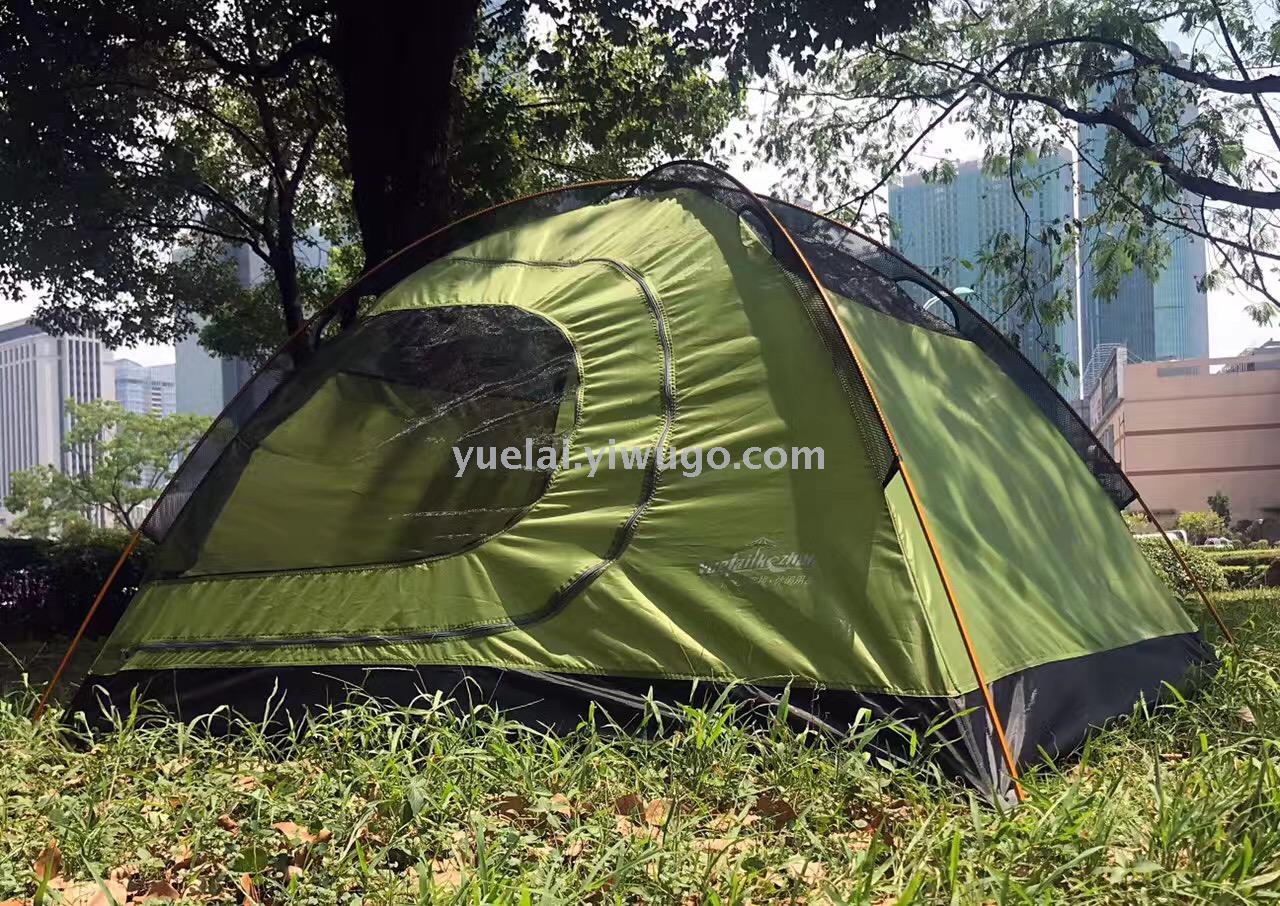 Yuelai inn ultra light 3-4 person tent aluminum pole tent camping picnic tent manual tent double deck tent