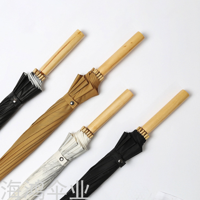 Umbrella Wooden Handle SunUmbrella Business Gift Advertising Umbrella Customized Logo Umbrella Tent Factory Direct Sales