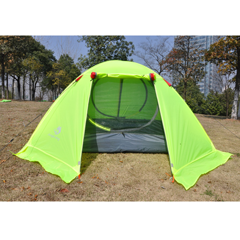Factory direct sales of high-end double ultra light nylon snow skirt aluminum pole tent hiking mountaineering camping