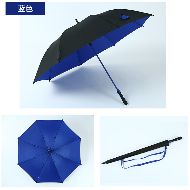 Umbrella8 Bone Full Fiber Double-Layer Golf Umbrella Double Straight Umbrella Custom Logo Gift Umbrella Tent Umbrella8 Bone Full Fiber Double-Layer Golf Umbrella Double Straight Umbrella Custom Logo Gift Umbrella Tent