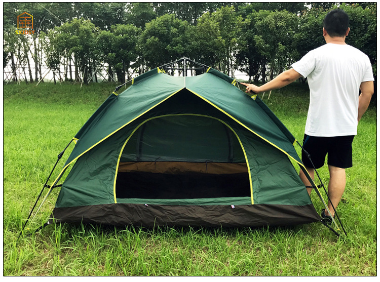 Outdoor Hydraulic Tent Double-Layer Automatic 2 People 3-4 People Thickened Rain-Proof Tent Sun-Proof Family Camping Tent Outdoor Hydraulic Tent Double-Layer Automatic 2 People 3-4 People Thickened Rain-Proof Tent Sun-Proof Family Camping Tent