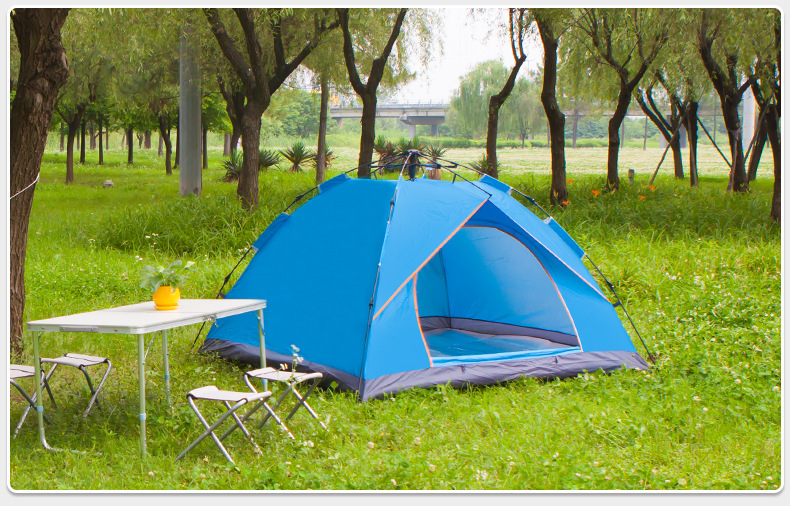 Factory Direct Sales Outdoor 3-4 People Automatic Easy-to-Put-up Tent Fake Double Layer Camping Camping Tent Wholesale Color Phoenix Factory Direct Sales Outdoor 3-4 People Automatic Easy-to-Put-up Tent Fake Double Layer Camping Camping Tent Wholesale Color Phoenix
