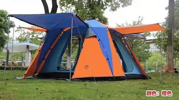 Sled Dog Outdoor Camping Tent Square Top 4-Person Room Two Living Room Double Door Four Window Tent Sled Dog Outdoor Camping Tent Square Top 4-Person Room Two Living Room Double Door Four Window Tent