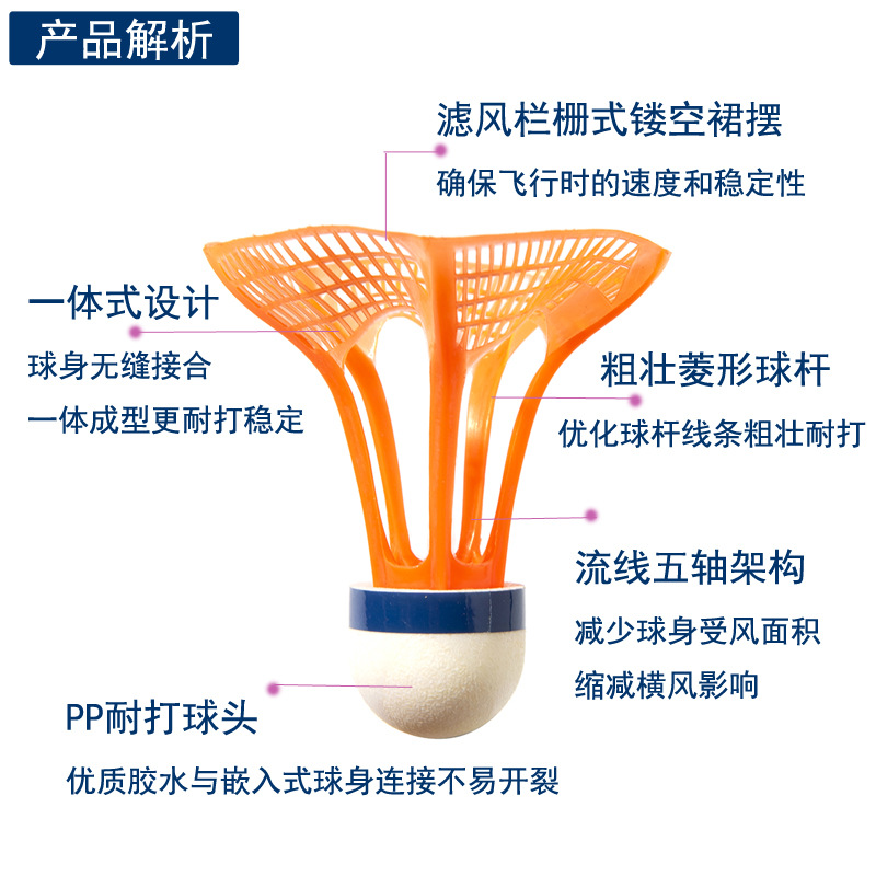 Windproof Badminton New Windproof Ball 3 Pack Outdoor outside Training Wind-Resistant Spot One Piece Dropshipping