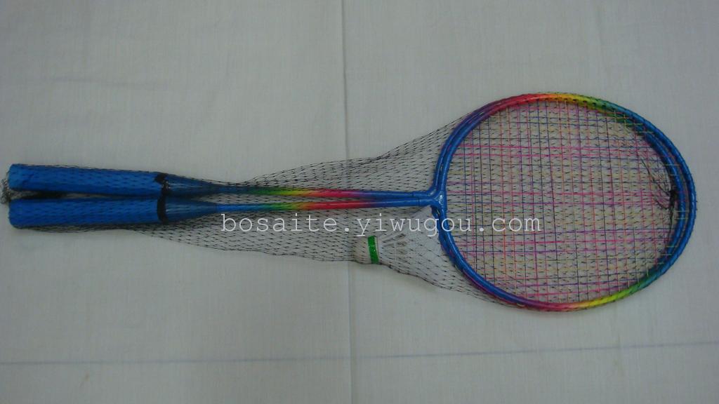 Badminton racket, Rainbow, excellent badminton racket. Sports. Fitness weight loss.