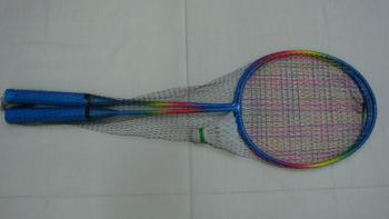 Badminton racket, Rainbow, excellent badminton racket. Sports. Fitness weight loss.