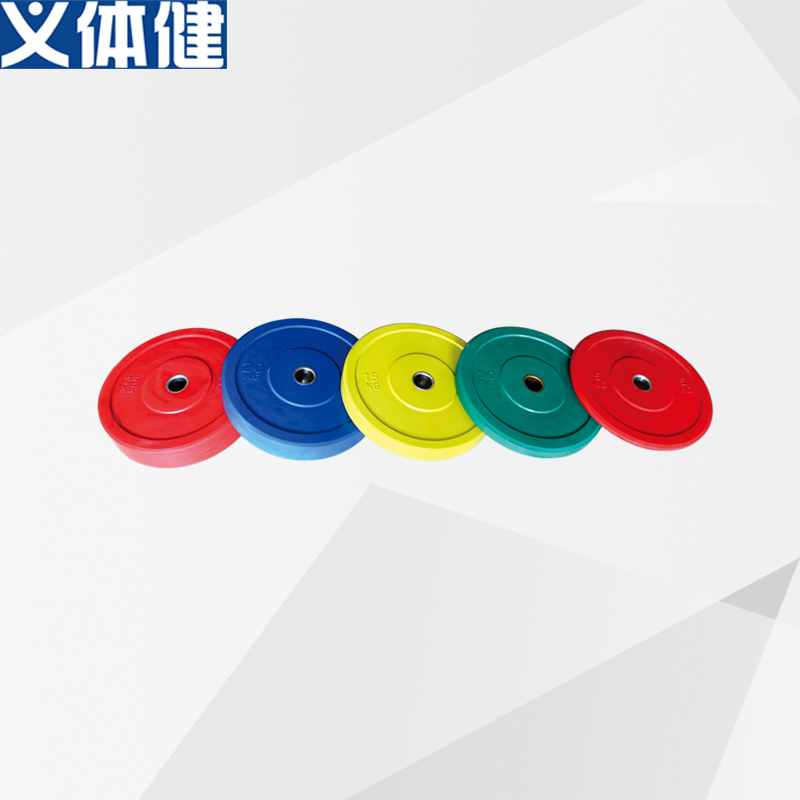 Military commercial full rubber barbell tablets men&#039;s gym holder weight-lifting bench press kit dumbbell tablets